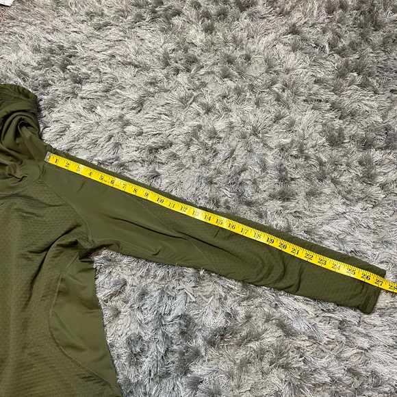 Nike Pro Women’s Army Green Hyperwarm Training Long Sleeve Hoodie Top Size L - Picture 15 of 15
